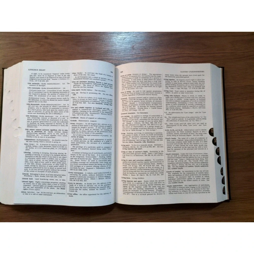 Black's Law Dictionary Special Deluxe Fifth Edition Legal Book Padded 1979/1981